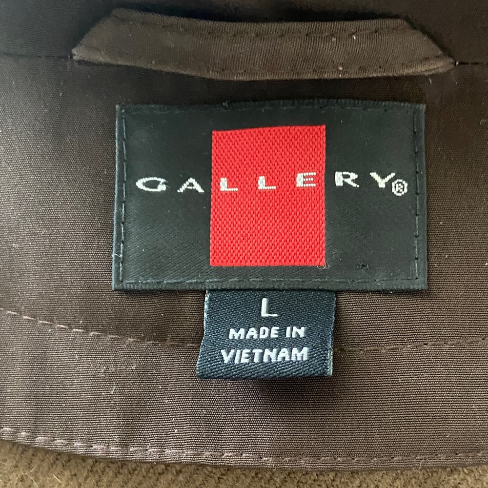 Gallery Brown Utility Jacket Drawstring Waist Siz… - image 3